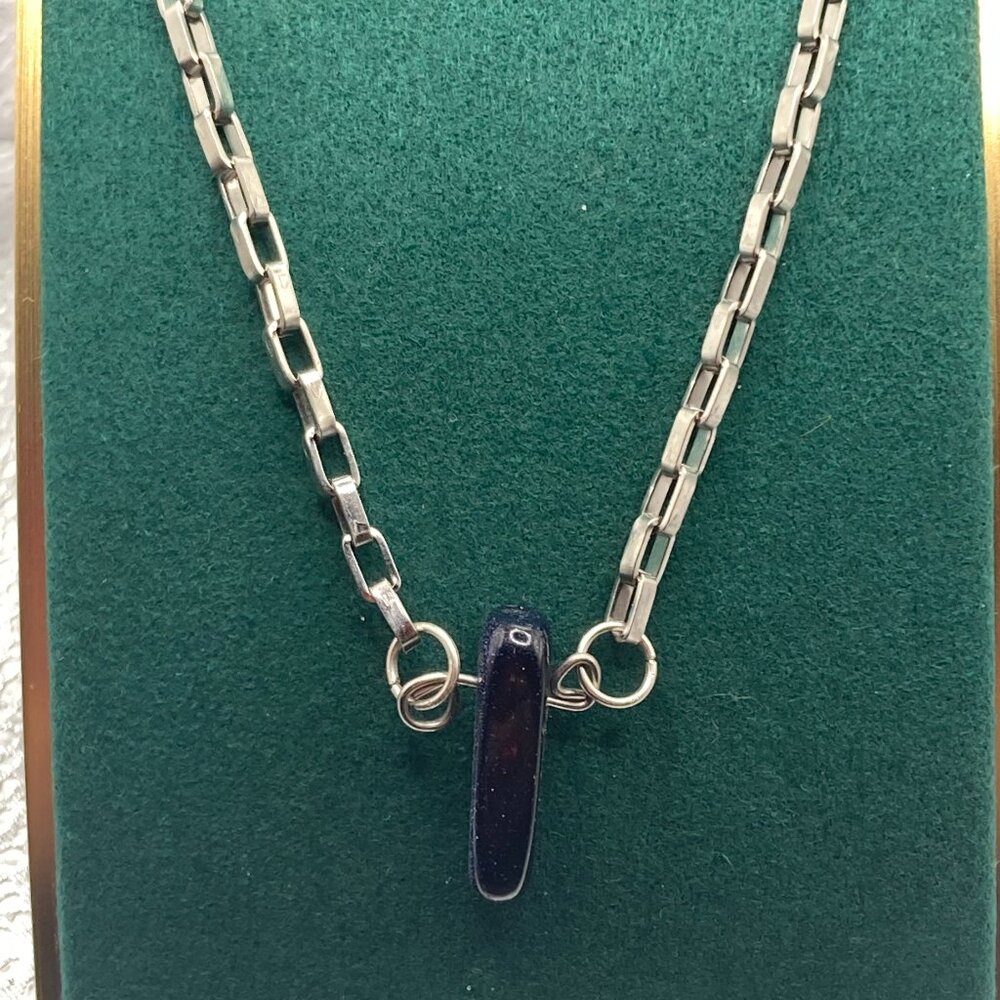 Witch B*tch Blue Sandstone Necklace